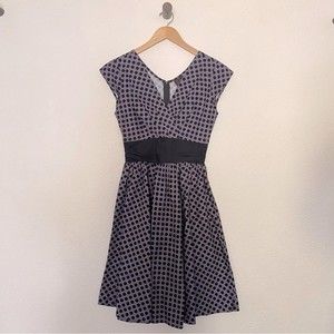 Folter Greta Purple Polka Dot Midi Dress size Small